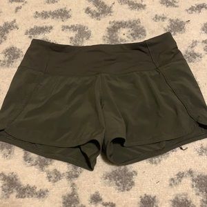 ARMY GREEN LULULEMON SHORTS